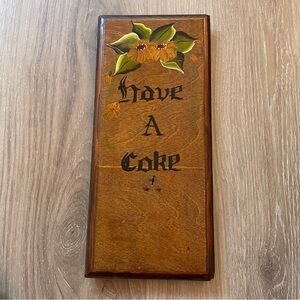 “Have a‎ Coke” Vintage Wooden Wall Decor hand painted bottle opener hook
